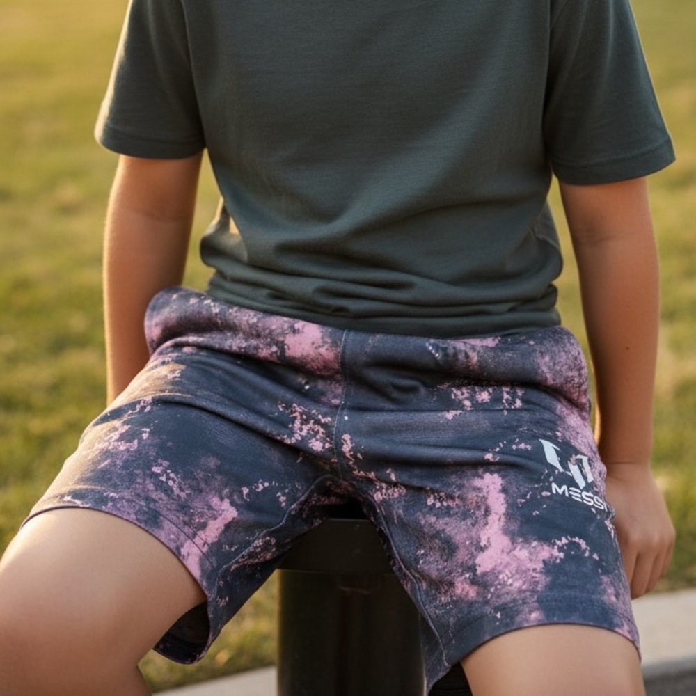 New boys Messi soccer shorts